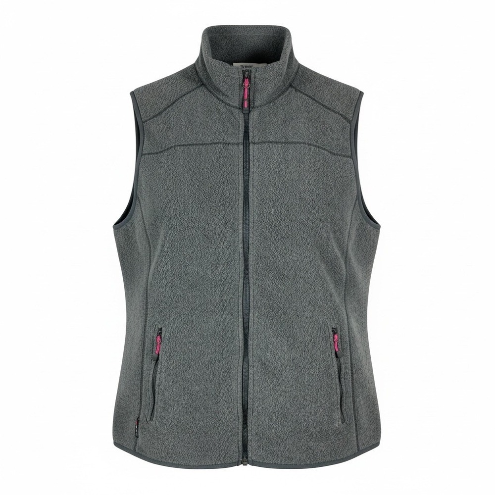 Guide Series Mens Fleece Vest Gray Full Zip Sleeveless Jacket Large L Outdoor